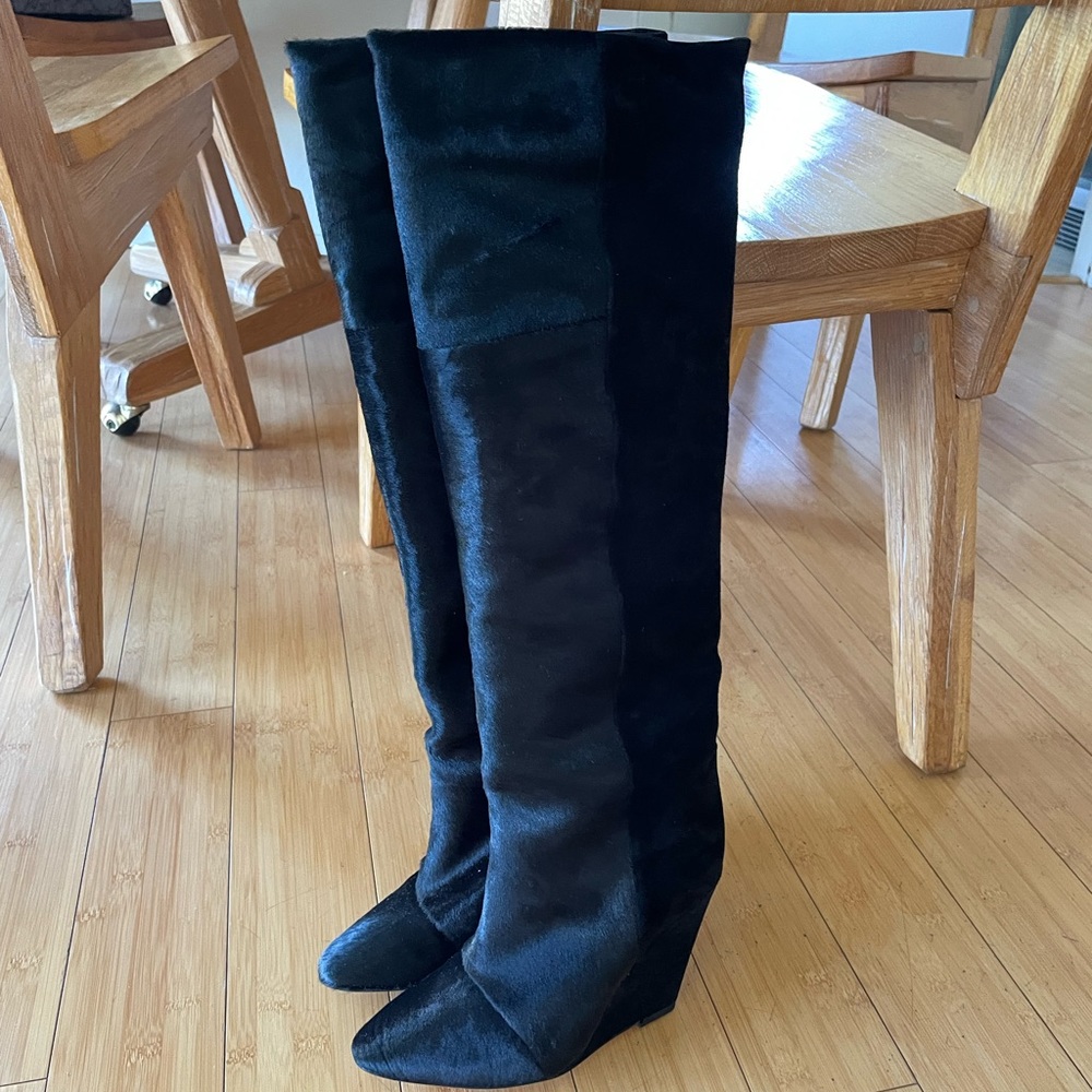 Isabel Marant Boots, Runway Sheila Knee High Pony Hair size EU 38 NIB! - Picture 4 of 9